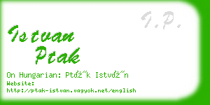 istvan ptak business card